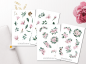 Preview: Magnolia and Eucalyptus Sticker Set